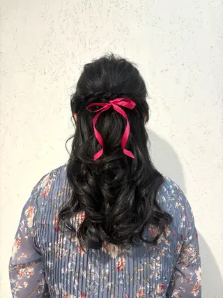 ロング ヘアアレンジ ヘアアレンジ🌸 城津唯のヘアスタイル
