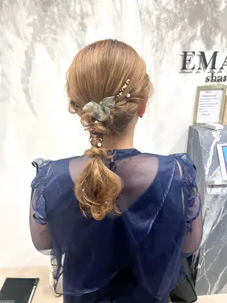 ロング ヘアアレンジ ヘアセット ✴︎Mai✴︎銀座のヘアスタイル