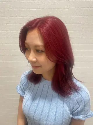 セミロング カラー 💞暖色カラー 💞risaのヘアスタイル