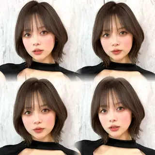 ミディアム カラー ヘアアレンジ 韓国ボブ/髪質改善 /新宿/Rumiのヘアスタイル