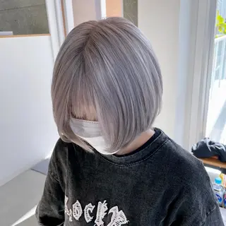 ショート カラー Lull1人美容室 バレイヤージュのヘアスタイル