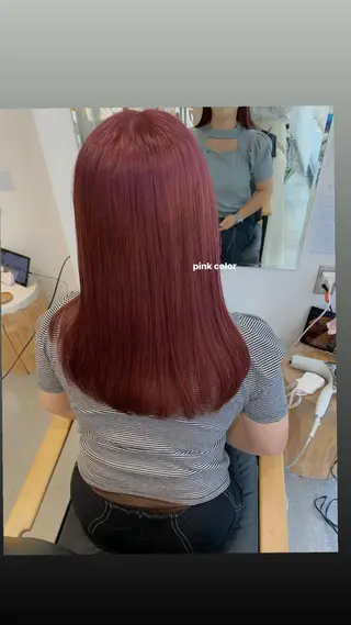 カラー ブリーチなしWカラー /レイヤー🎀マリノのヘアスタイル