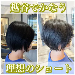 ショート パーマ 渡部雄大 ショート／縮毛矯正のヘアスタイル