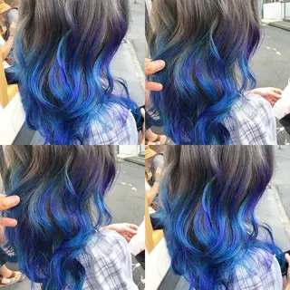 セミロング カラー 原宿サロン代表 デザインカラー伊藤卓のヘアスタイル