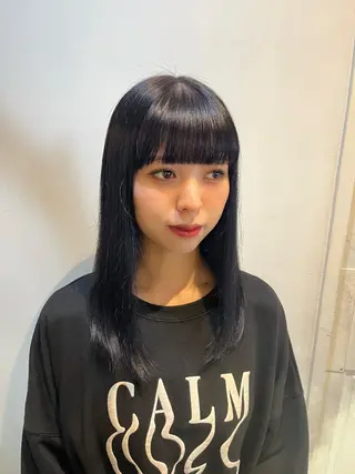 セミロング カラー sora / 渋谷 / ハイトーンのヘアスタイル