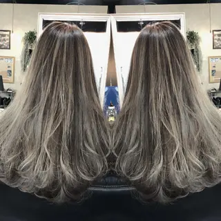 ロング カラー 吉本 yoshimotoのヘアスタイル