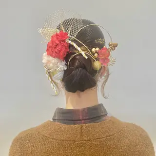 セミロング ヘアアレンジ Kazaoka Saraのヘアスタイル