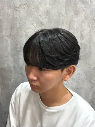 ショート パーマ メンズ 韓国メンズヘア/ 毛流れヘア　須田龍世のヘアスタイル