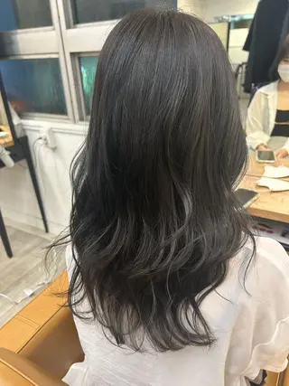 セミロング レイヤーカットモデル 募集中🫧中山理央のヘアスタイル