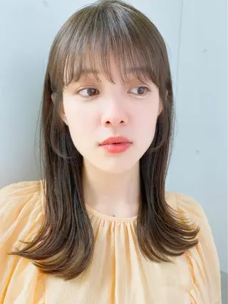 ミディアム カラー 🪭risa 暖色/レイヤー🪭のヘアスタイル