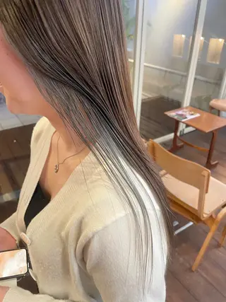 ロング カラー ヘアアレンジ 抜け感ボブ×パーマ |kazaneのヘアスタイル