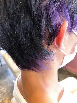 ショート カラー パーマ ヘアアレンジ メンズ 表参道Lise おおいしおりのヘアスタイル
