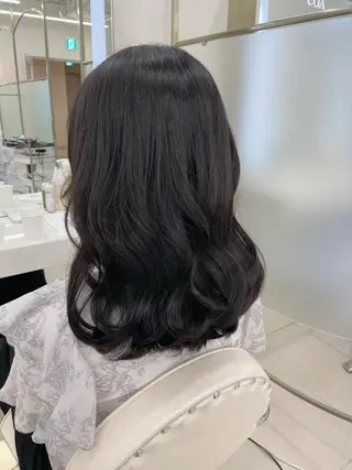 セミロング カラー ヘアアレンジ CARELLY Rukaのマツエク・マツパデザイン