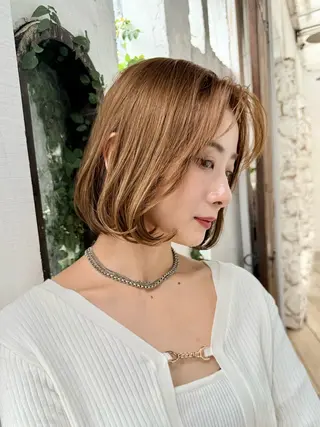 ミディアム 似合わせボブ🌟 艶髪特化💗村松優斗のヘアスタイル