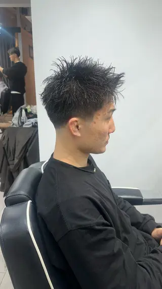 メンズ 律喜/パーマ /メンズ/フェードのヘアスタイル