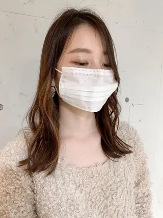ミディアム カラー ヘアアレンジ yuka .のヘアスタイル