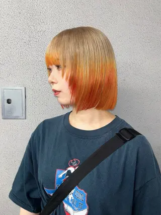 ミディアム カラー 💫miyu💫デザ インカラー/アレンジのヘアスタイル