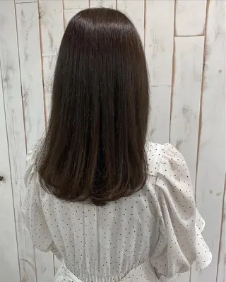 セミロング カラー ヘアアレンジ 福壽 優奈のヘアスタイル