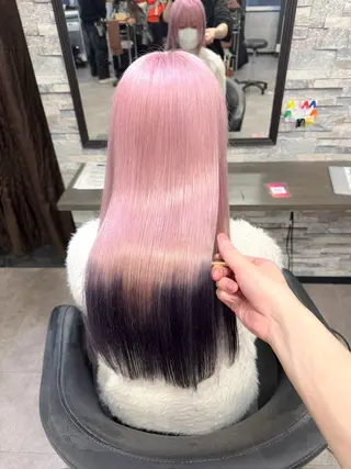 ロング カラー ハイトーンエクステ 🎩カズキ🎩のヘアスタイル