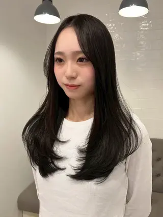 ロング 草野ゆずき⌇縮毛矯正 ⌇Wカラー⌇レイヤーのヘアスタイル