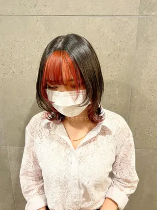 ミディアム カラー レイヤーカット／ 髪質改善✨山中優のヘアスタイル