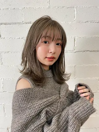 ミディアム カラー 口コミ評価4.9⭐︎ カワナベ　マサシのヘアスタイル