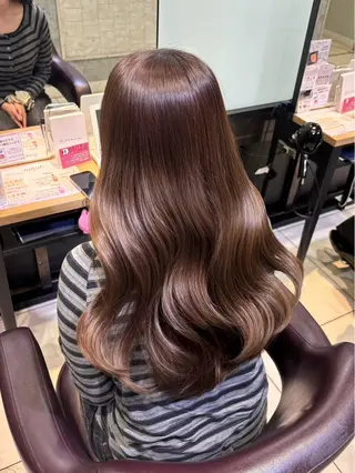 ロング カラー 韓国風艶髪カラー× 束感まつ毛🎀miuのマツエク・マツパデザイン