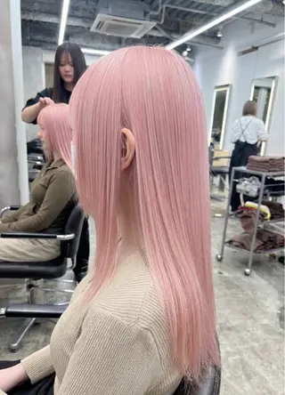 カラー ブリーチ/エクステ/ nine渋谷のヘアスタイル