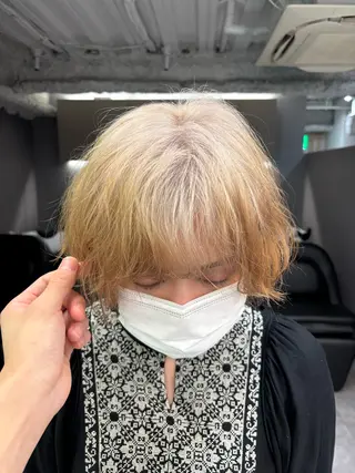 ショート カラー 名古屋／デザイン／ ブリーチ/松井亮磨のヘアスタイル