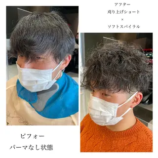 ショート パーマ メンズ メンズヘア特化 崎田 成人のヘアスタイル