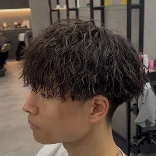 ショート パーマ ヘアアレンジ メンズ 【札幌メンズ特化】 🔥RIKU🔥のヘアスタイル