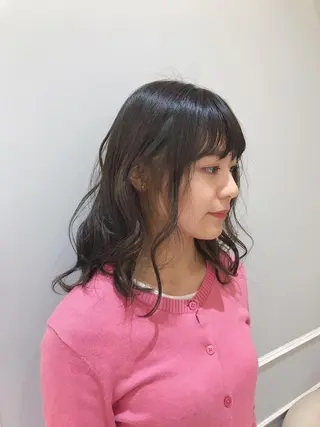 セミロング カラー 大人可愛いHair ❤︎Ayakoのヘアスタイル