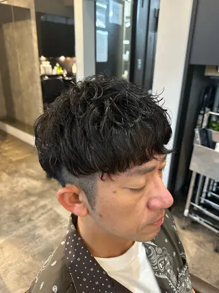 パーマ メンズ 加藤 聖也のヘアスタイル