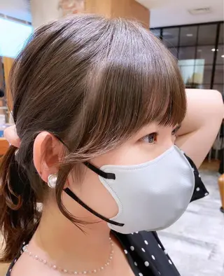 ミディアム 顔まわりカット🌟 くびれヘア/寺門遥輝のヘアスタイル