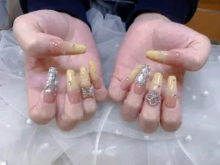 ロング パンダ ネイルのネイルデザイン