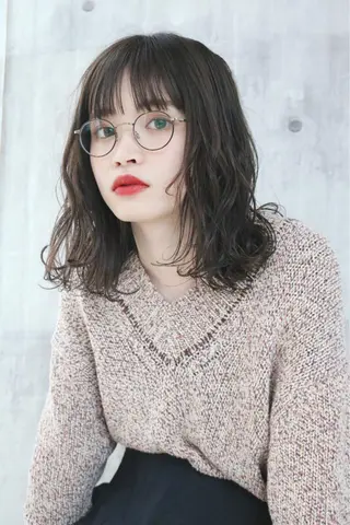 セミロング カラー パーマ ooit 【オーイット】のヘアスタイル