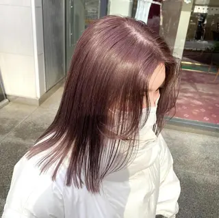 ミディアム カラー パーマ ヘアアレンジ メンズ キッズ ネイル マツエク・マツパ アイブロウ 前川 朋香のヘアスタイル