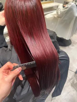 ロング カラー 新宿カラー パーマのヘアスタイル