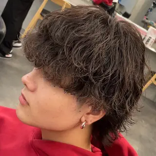 ミディアム パーマ ヘアアレンジ メンズ fifth 石川 凪のヘアスタイル