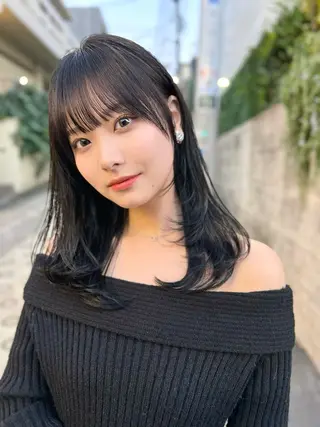 セミロング けんけん cachecacheのヘアスタイル