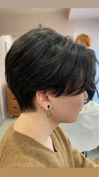 ショート メンズ ミルクティーベージュ /三村克彦のヘアスタイル