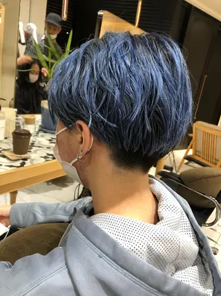 ショート カラー メンズ ミヤギ リュウキのヘアスタイル