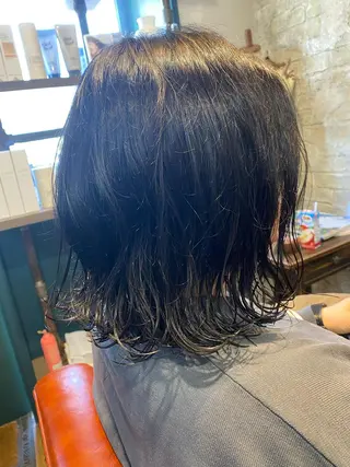 ミディアム パーマ 金子 富士のヘアスタイル