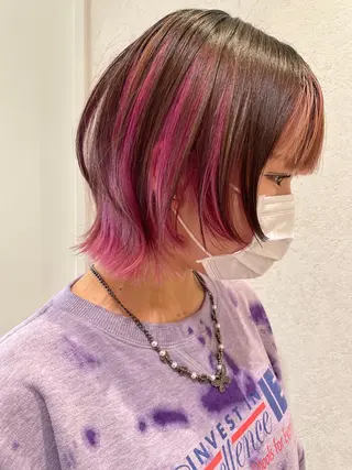 ショート カラー 似合わせ レイヤー須川のヘアスタイル