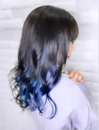 セミロング カラー ヘアアレンジ 次世代シールエクステ 錦糸町 小泉 朋之のヘアスタイル