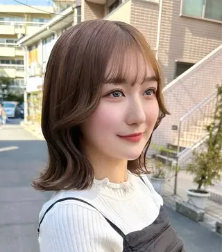 ミディアム カラー 韓国系レイヤー特化 hiroのヘアスタイル