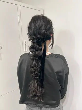 ロング カラー ヘアアレンジ ✨カチモリ✨レイヤー 韓国ヘア🇰🇷ゆいのヘアスタイル