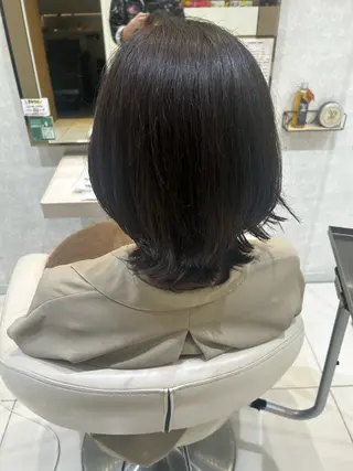 ミディアム カラー 縮毛矯正&髪質改善 西野のヘアスタイル