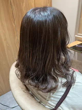 セミロング カラー 大河原 美優のヘアスタイル