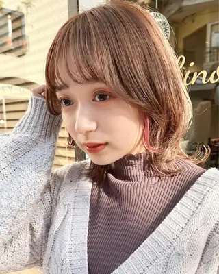 ミディアム カラー 髪質改善☆ 縮毛矯正miyuのヘアスタイル